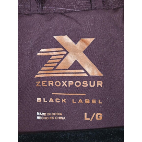 ZeroXposur Black Label Jacket Womens L Burgundy Hooded Quilted Parka Puffer Coat - Picture 13 of 15